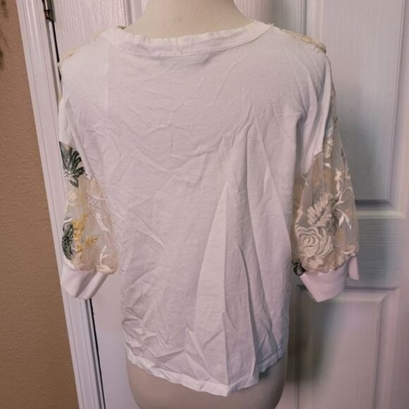 Women's couture Zara top embroidered sequin sequence spring floral small… - Picture 7 of 8